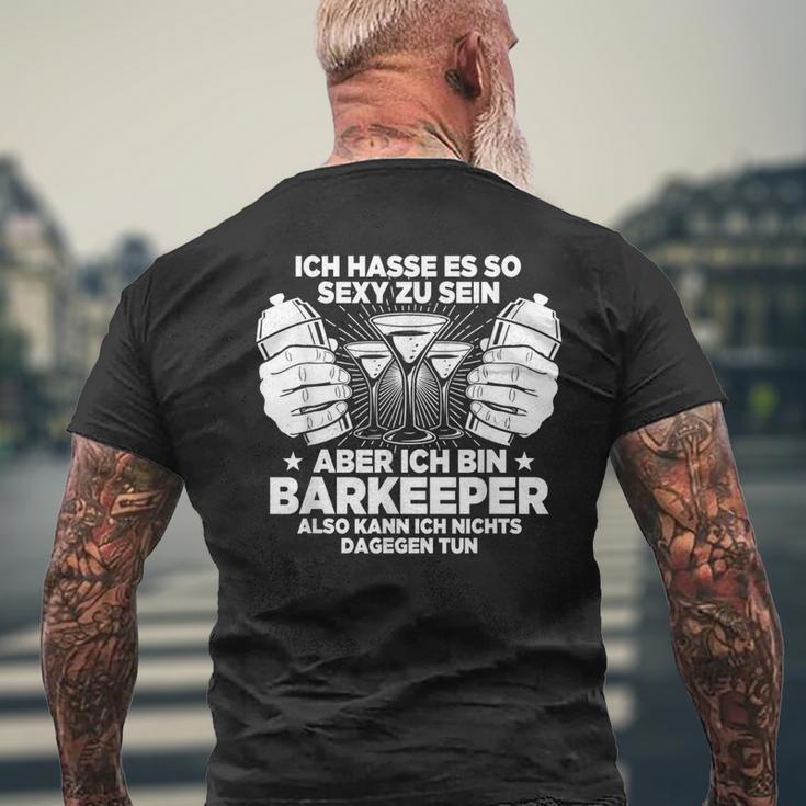 Bartender T-Shirt mit Rückendruck Geschenke für alte Männer