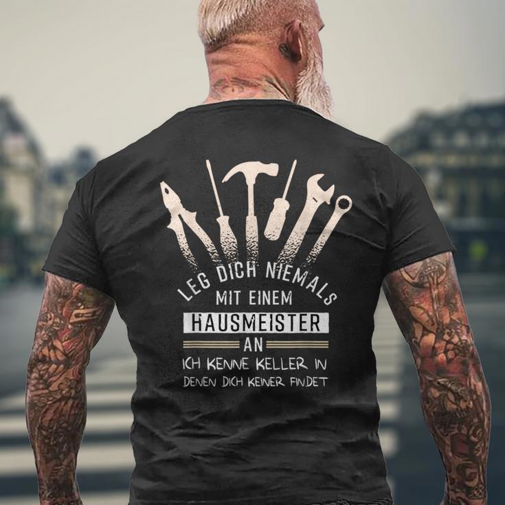 Caretaker School Housekeeper T-Shirt mit Rückendruck Geschenke für alte Männer