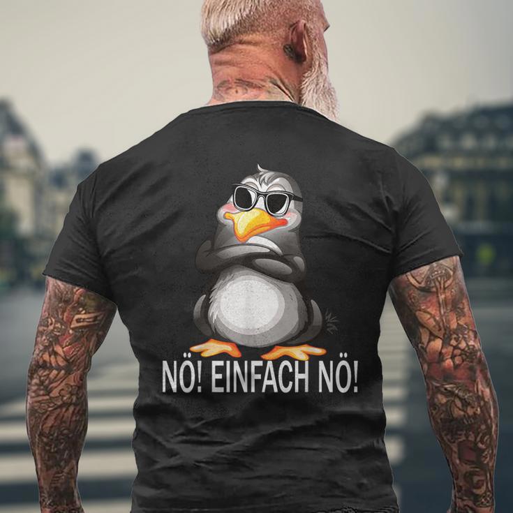 With Cute Penguin Bevor Du Fragst Nein Nö T-Shirt mit Rückendruck Geschenke für alte Männer