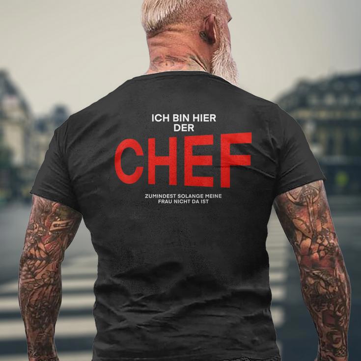 Manager Ich Bin Hier Der Chef T-Shirt mit Rückendruck Geschenke für alte Männer