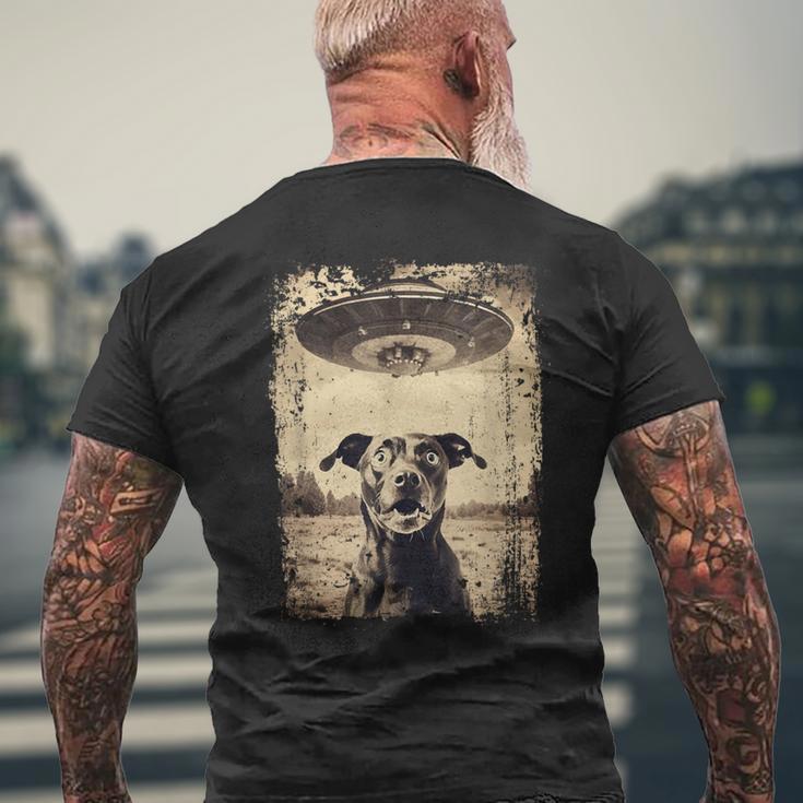 Dog With Ufo Retrointage Uncanny Alien Ufo T-Shirt mit Rückendruck Geschenke für alte Männer