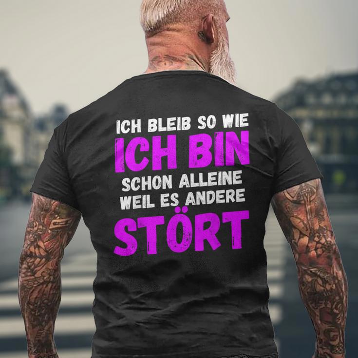 Ich Bleibe So Wie Ich Bin T-Shirt mit Rückendruck Geschenke für alte Männer