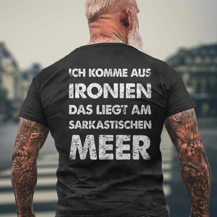 Ich Komme Aus Ironien Sarcastischen Meer T-Shirt mit Rückendruck Geschenke für alte Männer