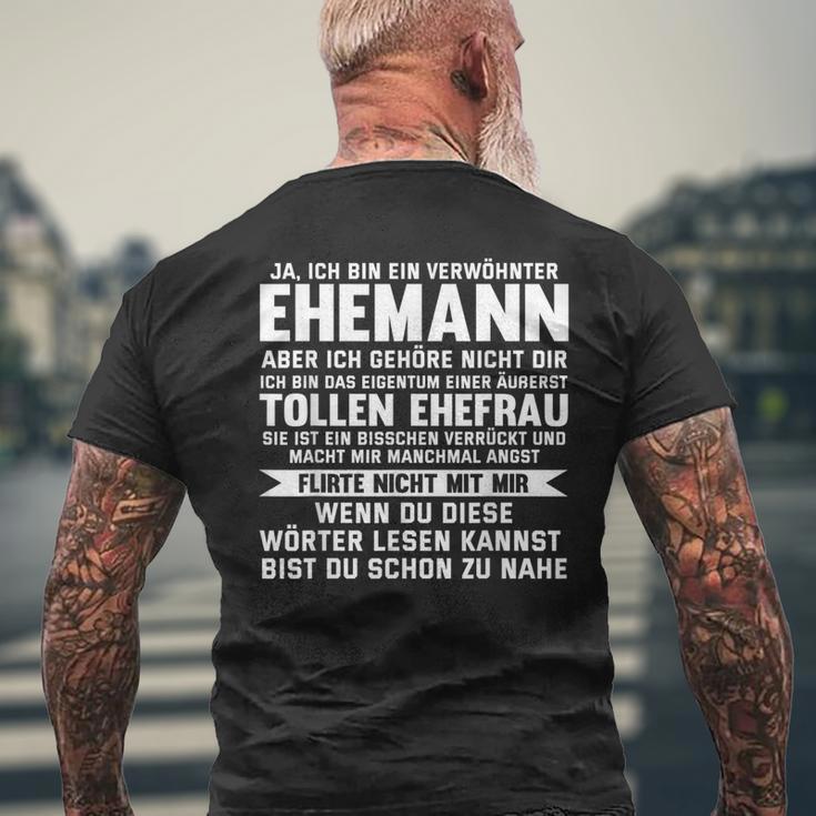 Ja Ich Bin Ein Schöhnter Ehemannalentine's Day Slogan T-Shirt mit Rückendruck Geschenke für alte Männer