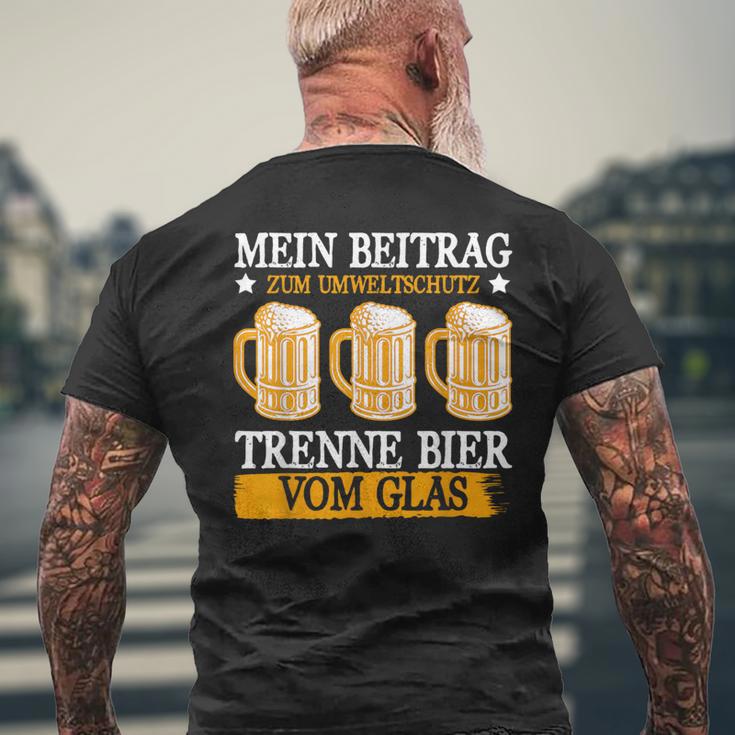 Mein Beitrag Zum Umweltschutz Trenne Bierom Glas T-Shirt mit Rückendruck Geschenke für alte Männer