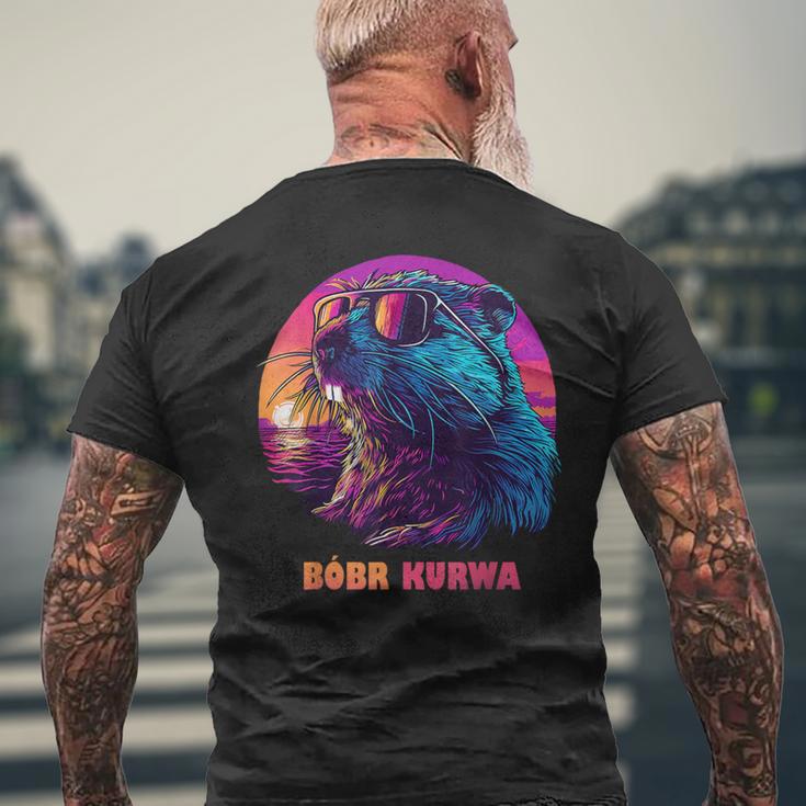 Polish Beaver Meme Bober Bóbr Kurwa T-Shirt mit Rückendruck Geschenke für alte Männer