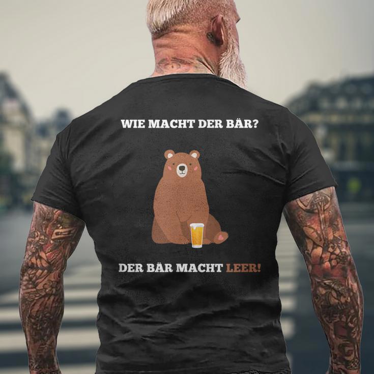 Wie Macht Der Bär Bier Lust T-Shirt mit Rückendruck Geschenke für alte Männer