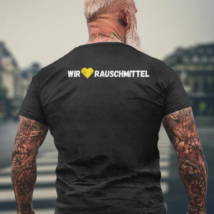 Wir Lieben Rauschmittel T-Shirt mit Rückendruck Geschenke für alte Männer