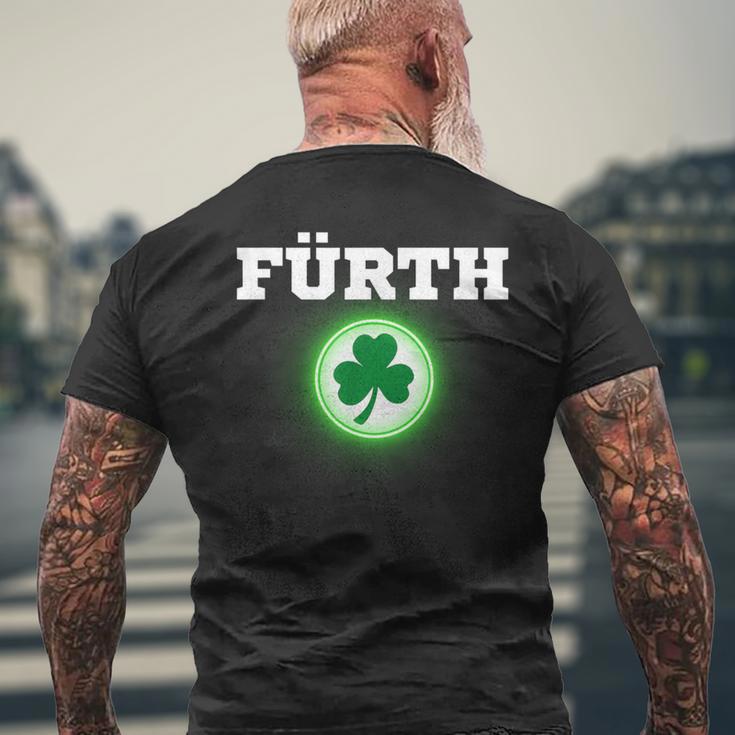 Fürth Football Clover Fan Franken Stadium Green T-Shirt mit Rückendruck Geschenke für alte Männer