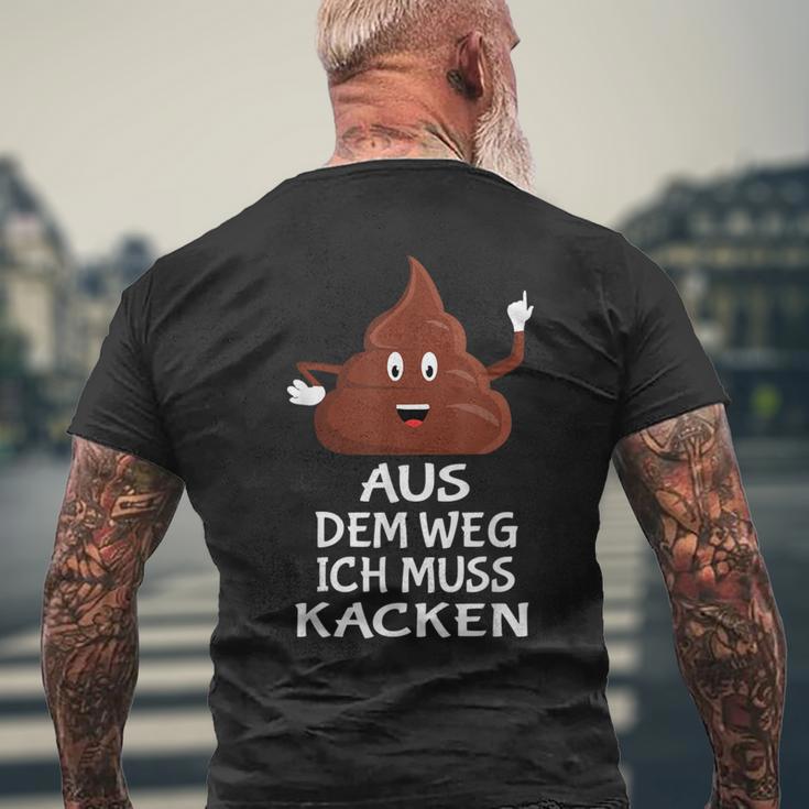 Furzen Pupsen Aus Dem Weg Ich Muss Kacken T-Shirt mit Rückendruck Geschenke für alte Männer