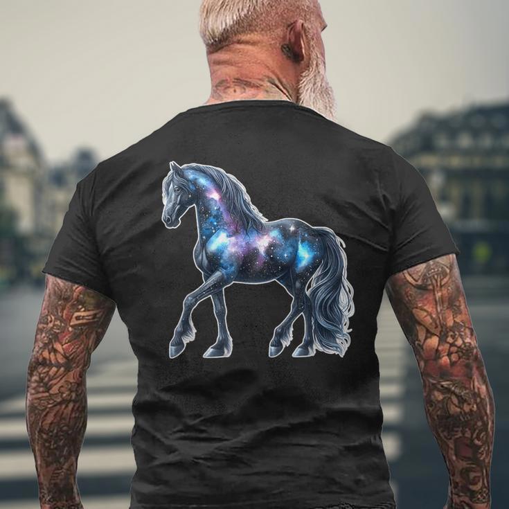 Galaxy-Pferd T-Shirt mit Rückendruck Geschenke für alte Männer