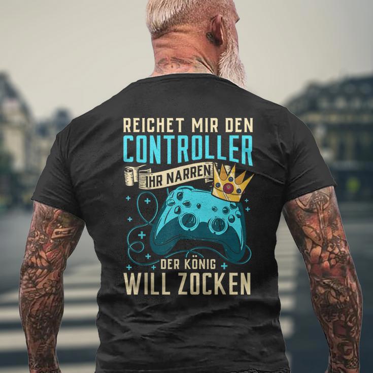 Gambling Gaming Controller Gamer Rpg T-Shirt mit Rückendruck Geschenke für alte Männer