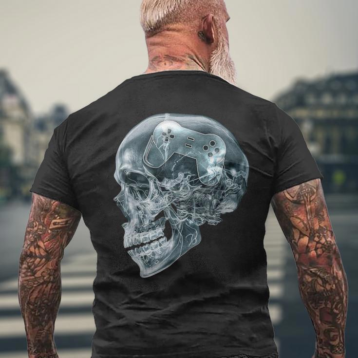 Gambling Skull X-Ray Game Controller For Gamer Gamer T-Shirt mit Rückendruck Geschenke für alte Männer