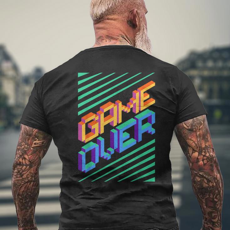 Game Over Iintage Retro Console Ps5 Gaming T-Shirt mit Rückendruck Geschenke für alte Männer