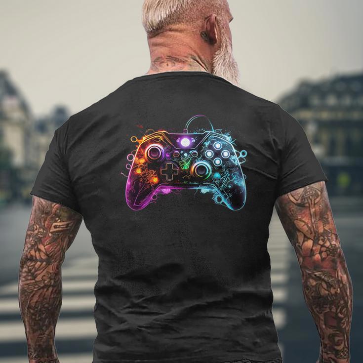 Gaming Controller Gamerideo Controller T-Shirt mit Rückendruck Geschenke für alte Männer