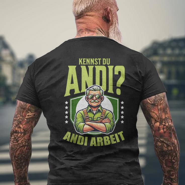 Gardener Farmer Kennst Du Andi Andi Work Sayings T-Shirt mit Rückendruck Geschenke für alte Männer