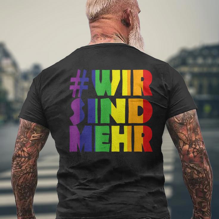 Gegen Rassismus Und Gegen Rechts Wir Sind Mehr T-Shirt mit Rückendruck Geschenke für alte Männer