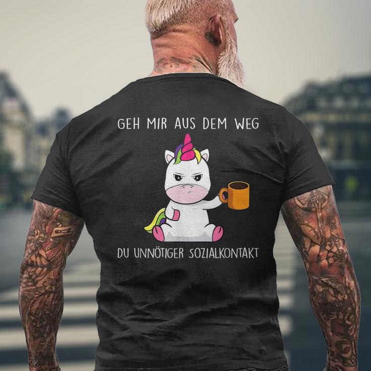 Geh Mir Aus Dem Weg Du Unnötiger Sozialkontakt Geh T-Shirt mit Rückendruck Geschenke für alte Männer