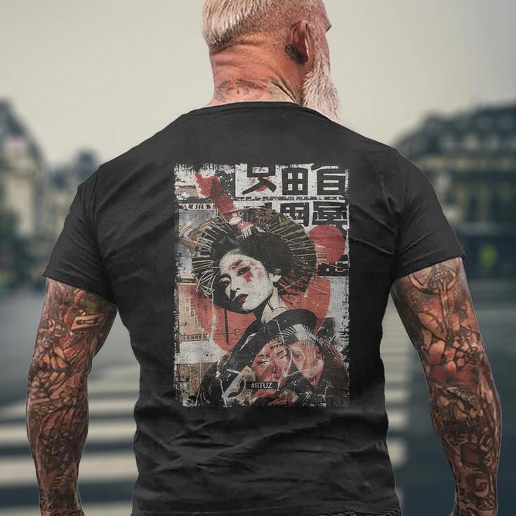 Geisha Asia Japan Frauintage Kultur Tokyo Geisha T-Shirt mit Rückendruck Geschenke für alte Männer