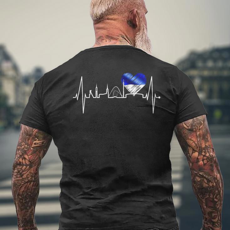 Gelsenkirchen Skyline Heartbeat Fan Heart Love Ruhrgebiet S T-Shirt mit Rückendruck Geschenke für alte Männer