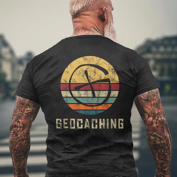 Geocaching Geocacher Geocache Gps Outfitintage Retro T-Shirt mit Rückendruck Geschenke für alte Männer