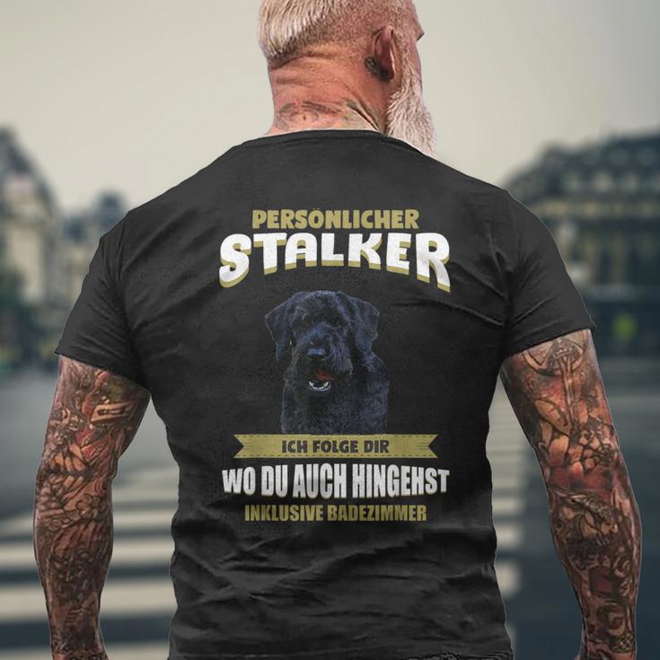 Giant Schnauzer With Giant Schnauzer Dog Motif T-Shirt mit Rückendruck Geschenke für alte Männer