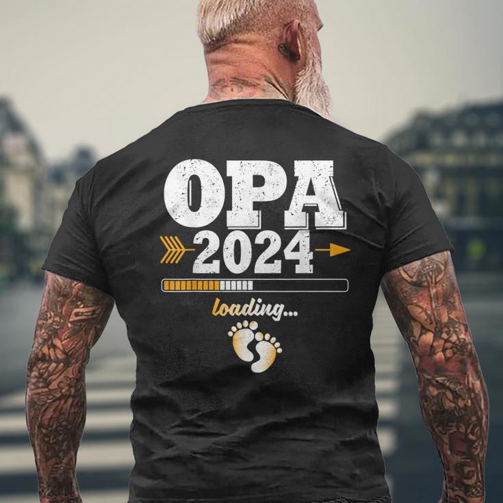 Grandpa 2024 Loading Werdender Opa T-Shirt mit Rückendruck Geschenke für alte Männer