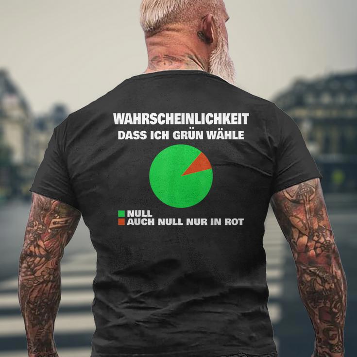 Green No Thank You Wahrscheinlichkeit Dass Ich Grün Wähle Null T-Shirt mit Rückendruck Geschenke für alte Männer