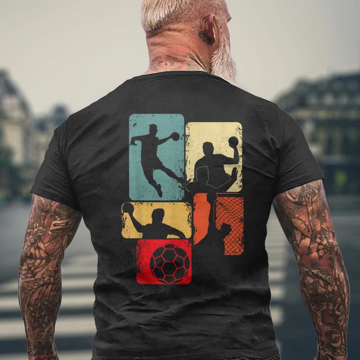 Handball Handballer Boys Children Men T-Shirt mit Rückendruck Geschenke für alte Männer