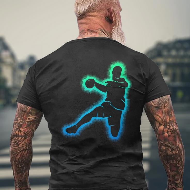 Handball Handballer Boys Children's T-Shirt mit Rückendruck Geschenke für alte Männer