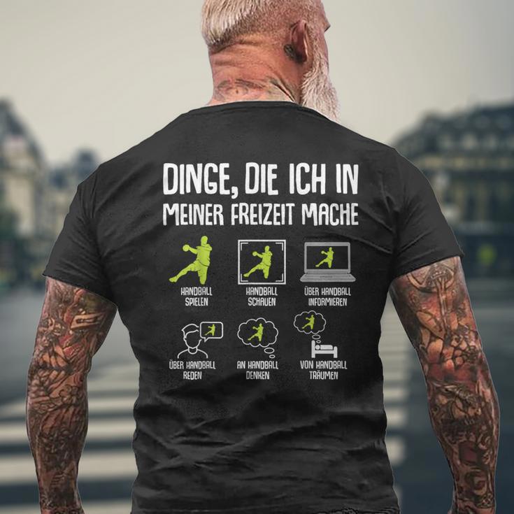 Handballer Handball Boys Children's T-Shirt mit Rückendruck Geschenke für alte Männer