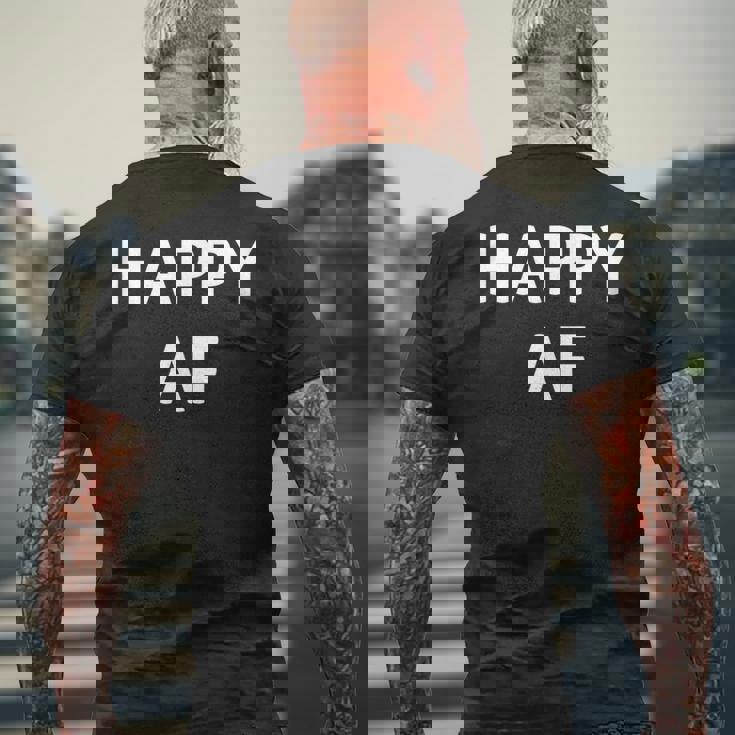 Happy Af Drôle Blague Sarcastique Famille T-shirt imprimé au dos Cadeaux pour les vieillards