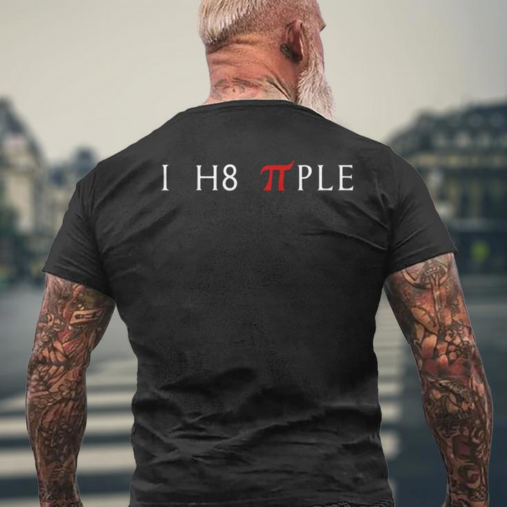 I Hate People I H8 Piple Ich Hasse Menschen T-Shirt mit Rückendruck Geschenke für alte Männer