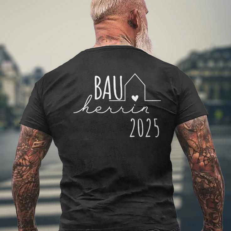 Hausbau Eigenheim Bauherrin 2025 T-Shirt mit Rückendruck Geschenke für alte Männer