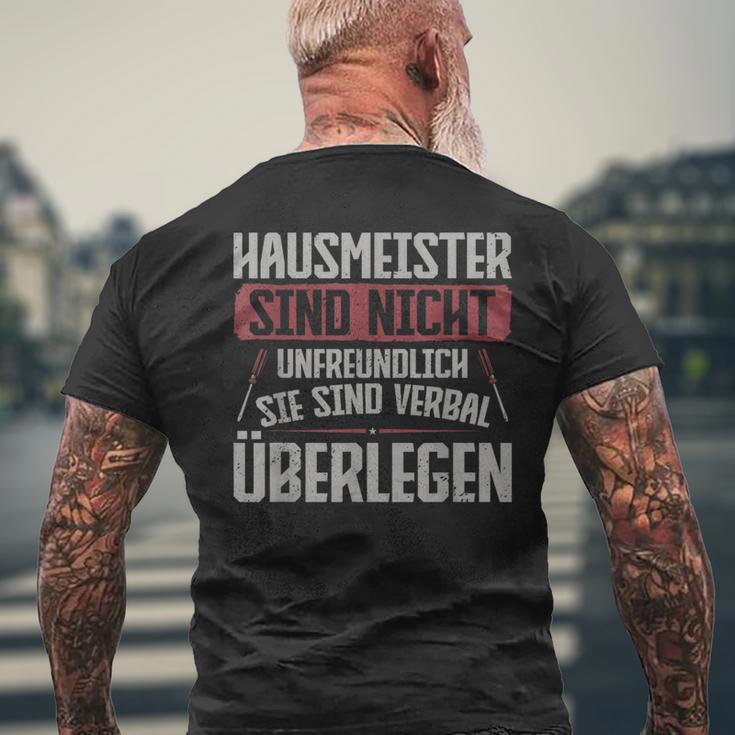 Hausmeister Sinderbal Überlegen Hausmeister T-Shirt mit Rückendruck Geschenke für alte Männer