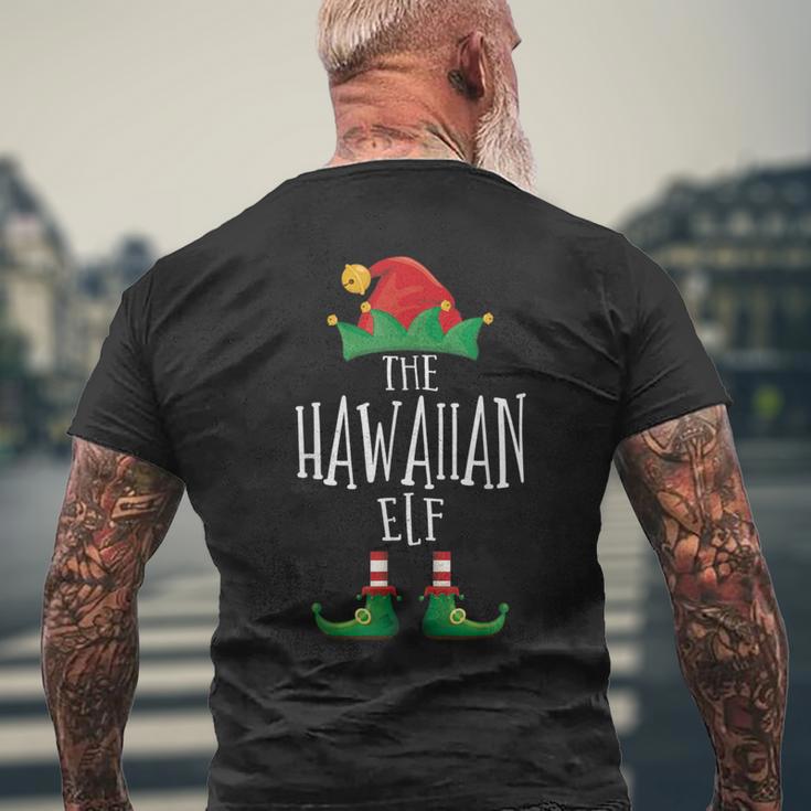 Hawaii-Elfenhemd Lustige Familie Passende Gruppe Weihnachtselfe T-Shirt mit Rückendruck Geschenke für alte Männer