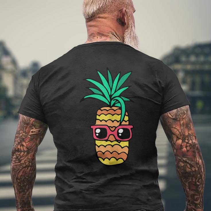 Hawaiian Pineapple Fruit Aloha Beach Summer Men's T-shirt Back Print Gifts for Old Men
