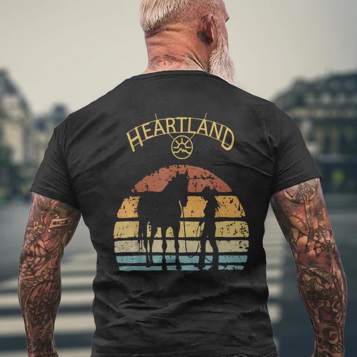 Heartland Retrointage Sunset T-Shirt mit Rückendruck Geschenke für alte Männer