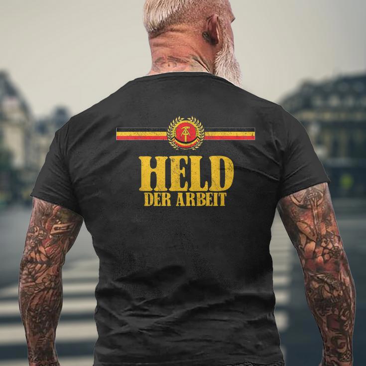 Held Der Arbeit Hammer & Compass East Germany Ddr T-Shirt mit Rückendruck Geschenke für alte Männer