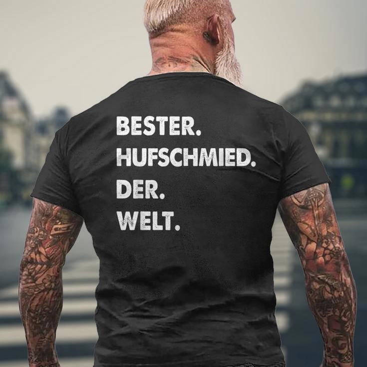 Herren Hufschmied Spruch Bester Hufschmied Der Welt T-Shirt mit Rückendruck Geschenke für alte Männer