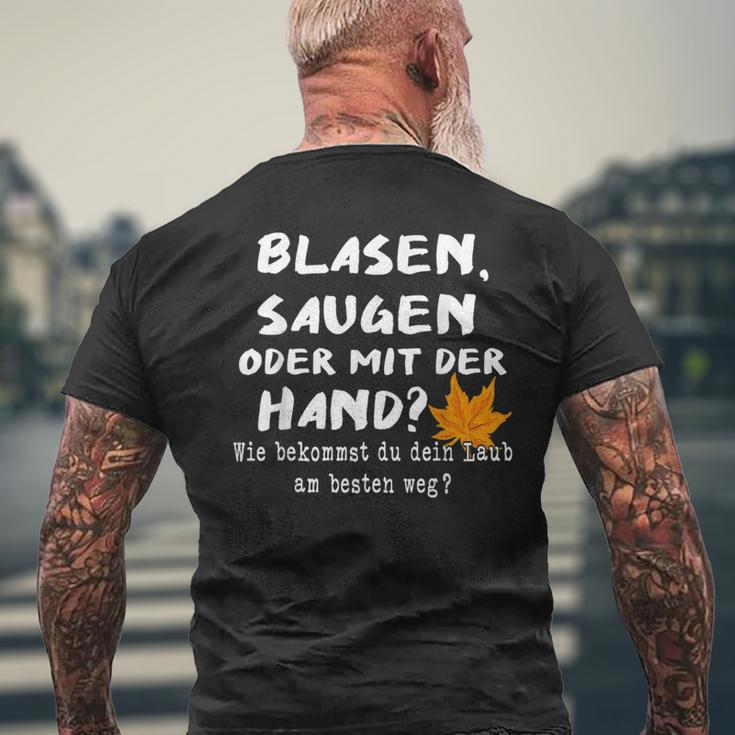 Hobby Gardener Blasgen Sugen Oder Mit Der Hand T-Shirt mit Rückendruck Geschenke für alte Männer