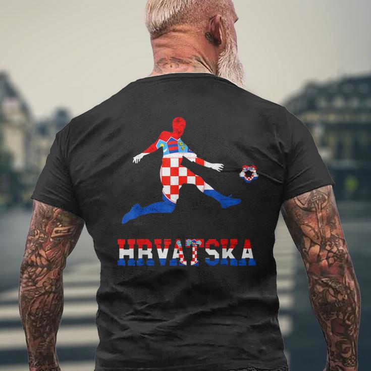 Hrvatska Croatia Croatia Football Team Croatia Croatia Football T-Shirt mit Rückendruck Geschenke für alte Männer