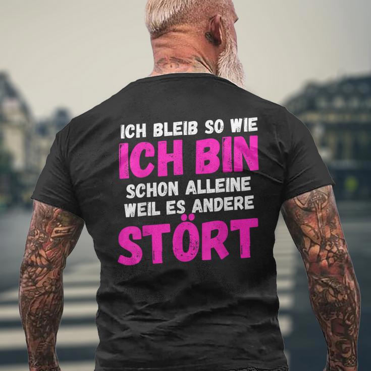 Humour Slogan Ich Bleibe So Wie Ich Bin T-Shirt mit Rückendruck Geschenke für alte Männer