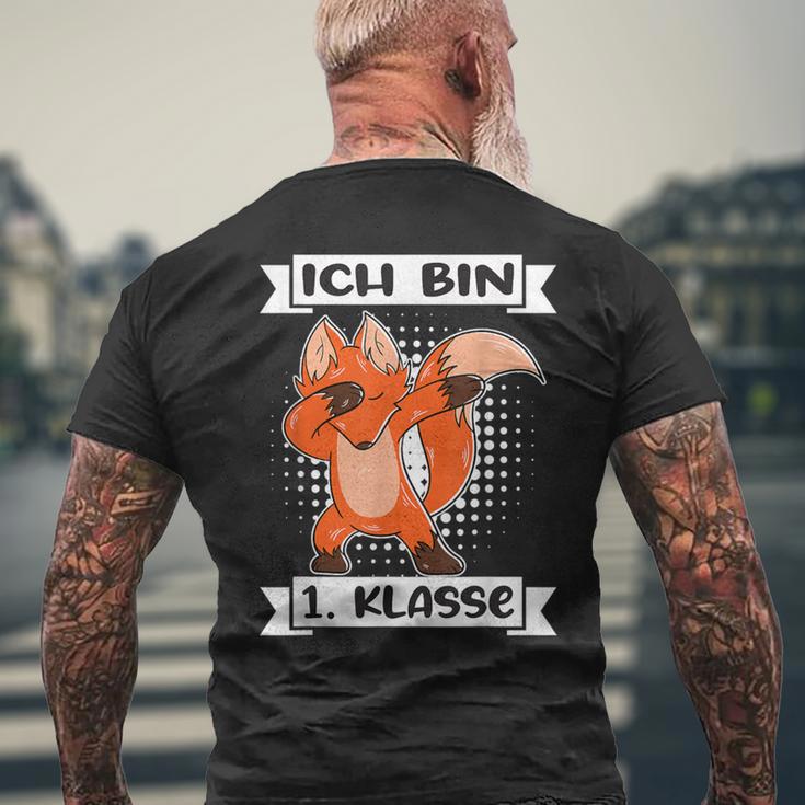 Ich Bin 1 Klasse Einschulung Junge Fuchs Schulanfang Schulan T-Shirt mit Rückendruck Geschenke für alte Männer