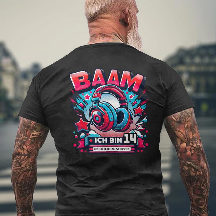 Ich Bin 14 Jahre 14Th Birthday Gamer Boy T-Shirt mit Rückendruck Geschenke für alte Männer