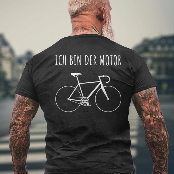 Ich Bin Der Motor Radfahrer Cool Saying E-Bike T-Shirt mit Rückendruck Geschenke für alte Männer