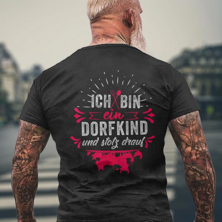 Ich Bin Ein Dorfkind Und Stolz Drauf Farmer Farm T-Shirt mit Rückendruck Geschenke für alte Männer