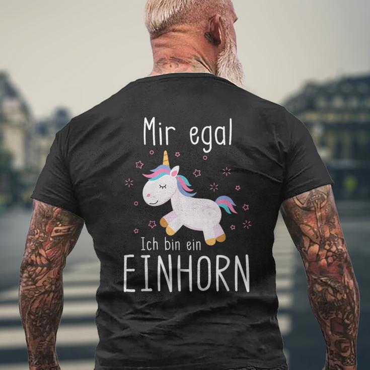 Ich Bin Ein Einhorn Fabelwesen Mir Egal Ich Bin Ein T-Shirt mit Rückendruck Geschenke für alte Männer