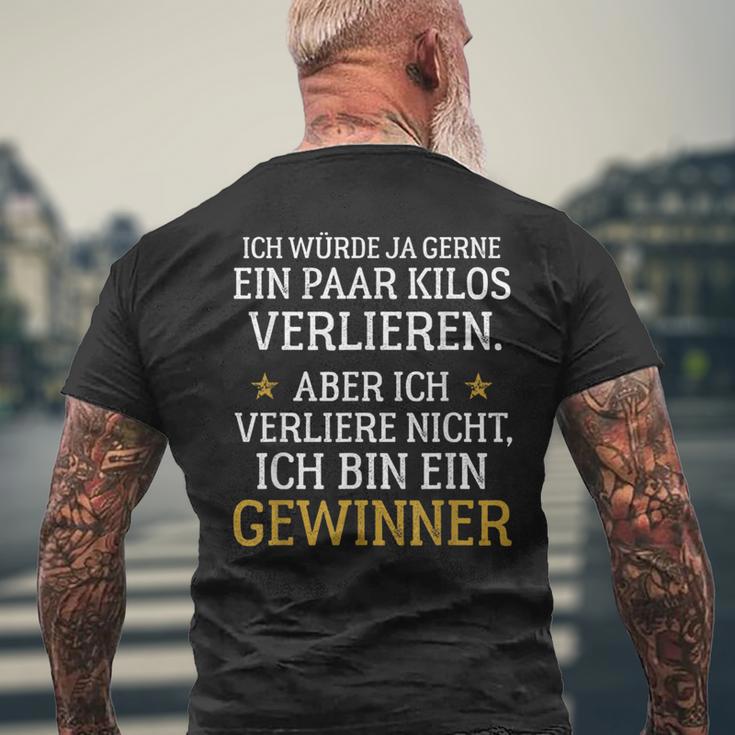 Ich Bin Ein Winner Diet Lose Weight Nutrition T-Shirt mit Rückendruck Geschenke für alte Männer