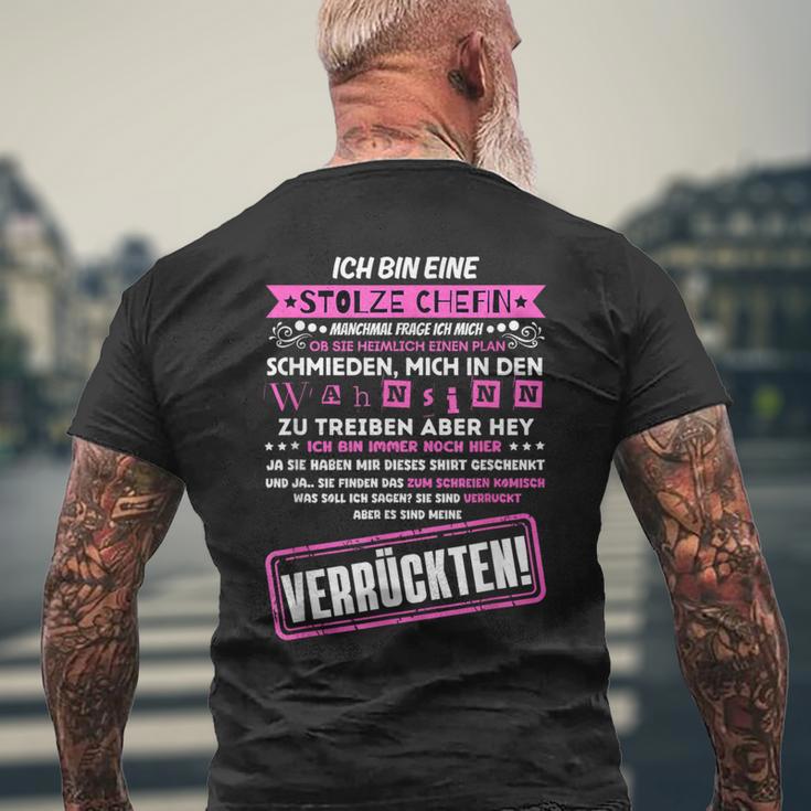 Ich Bin Eine Stolze Chefinon Einer Truppeerrückter T-Shirt mit Rückendruck Geschenke für alte Männer